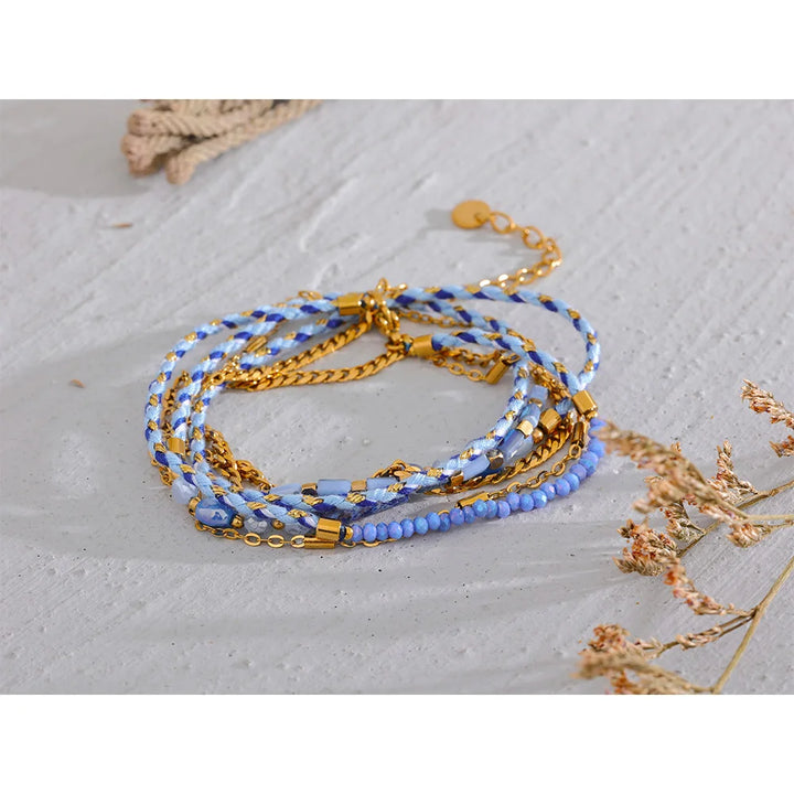 Blue Crystal Necklace Waterproof
