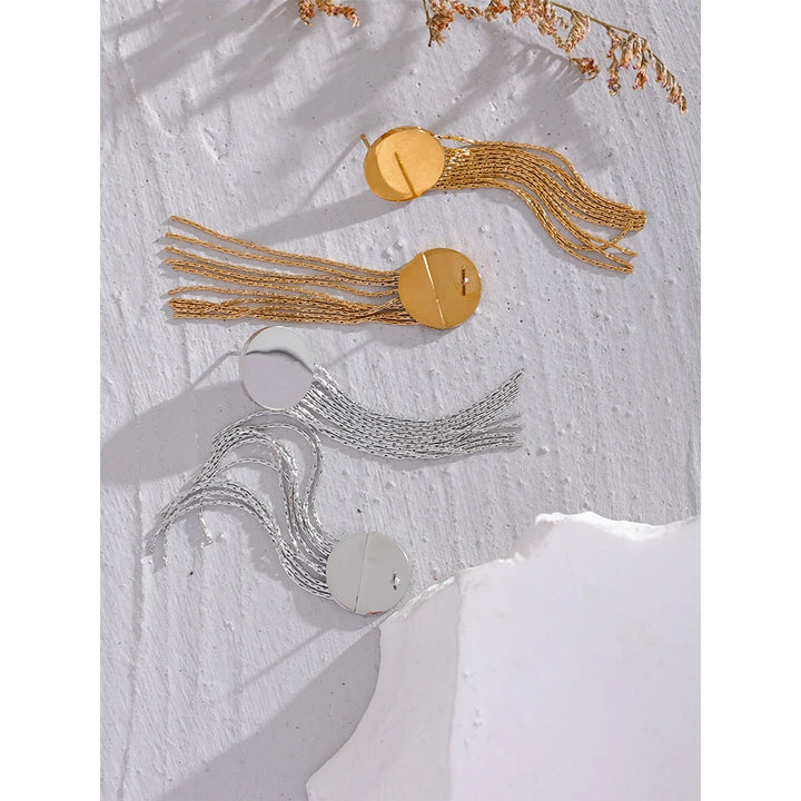 Long Tassel Dangle Earrings
