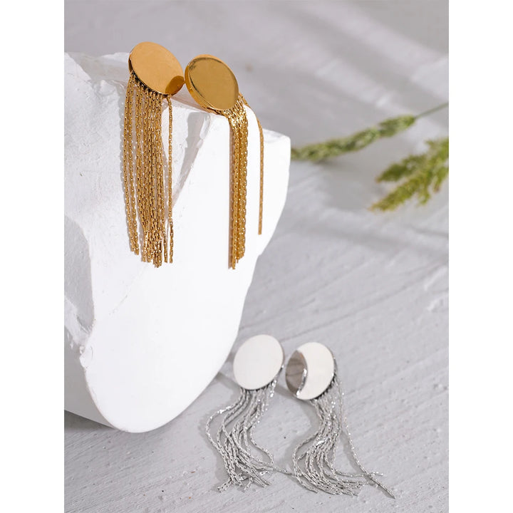 Long Tassel Dangle Earrings