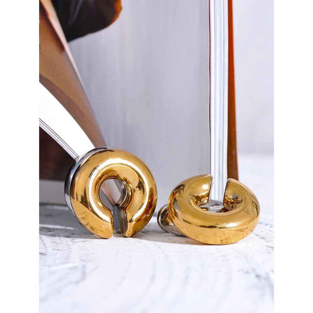 Non-adjustable  Chunky Clip-on Earrings