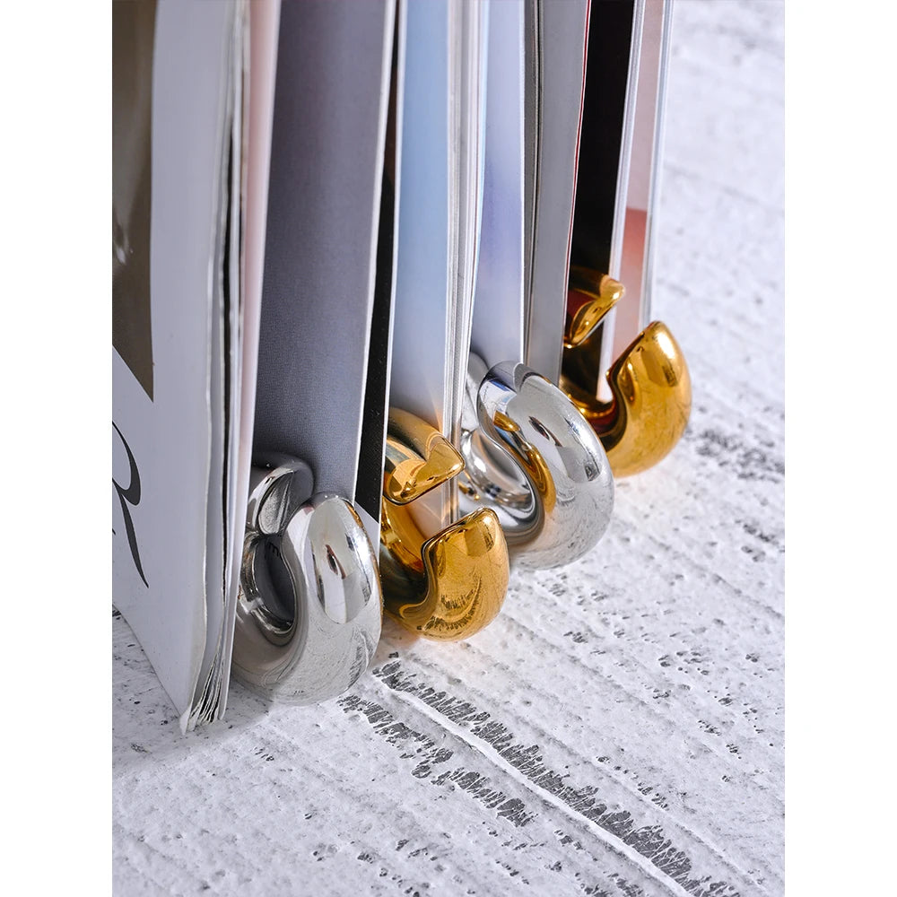 Non-adjustable  Chunky Clip-on Earrings