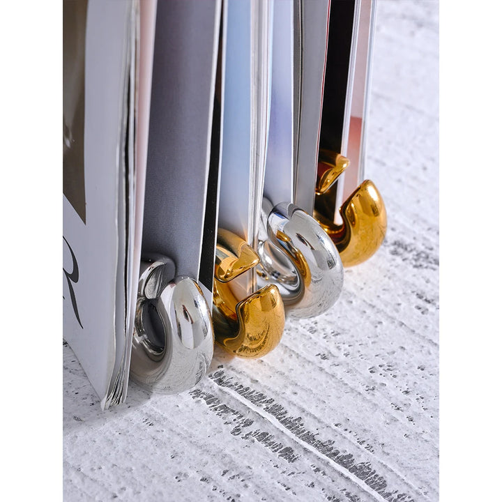 Non-adjustable  Chunky Clip-on Earrings