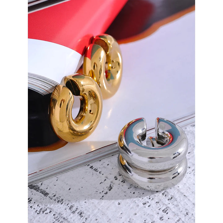 Non-adjustable  Chunky Clip-on Earrings