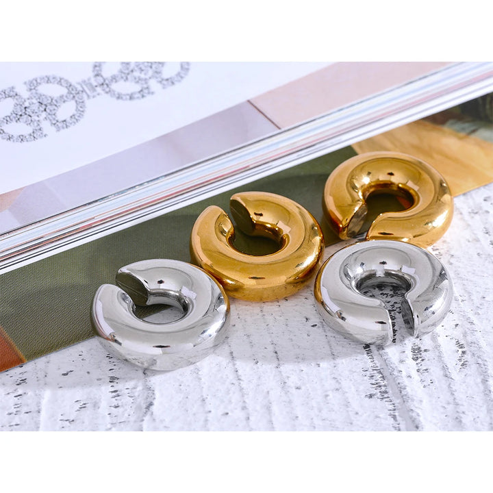 Non-adjustable  Chunky Clip-on Earrings