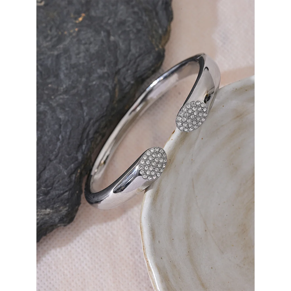 Cubic Zirconia Open Bracelet