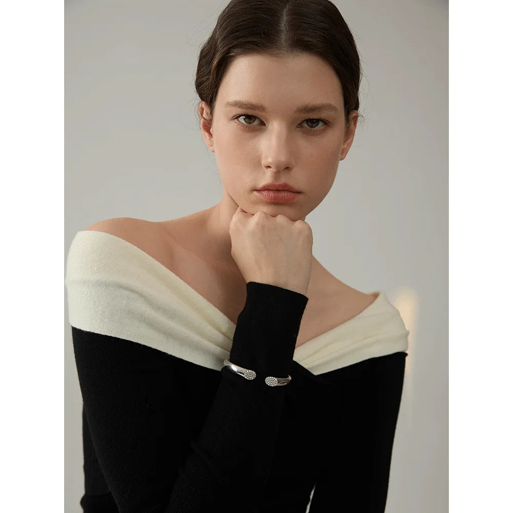 Cubic Zirconia Open Bracelet