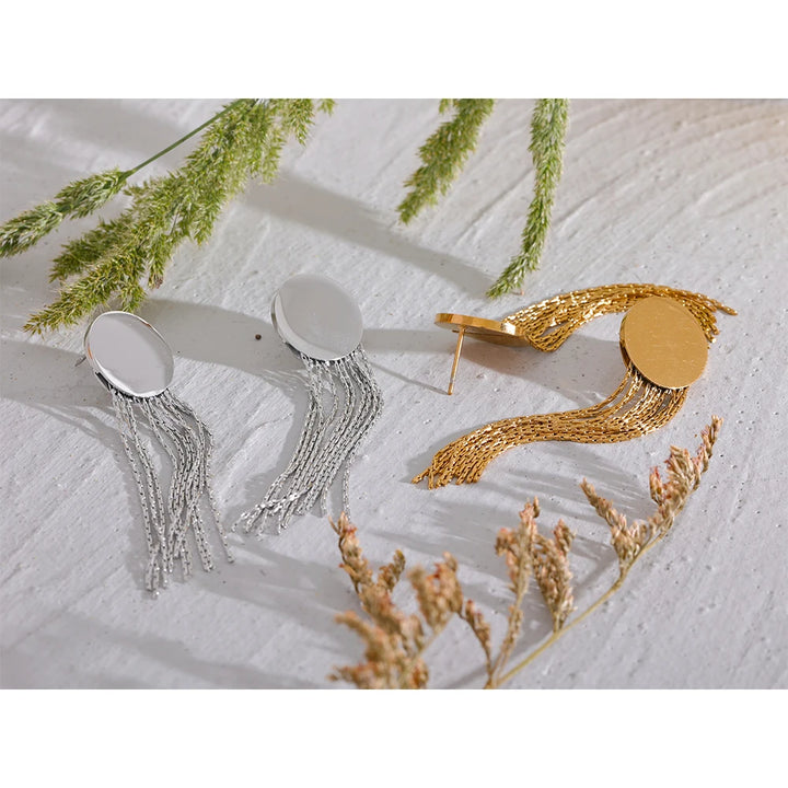 Long Tassel Dangle Earrings