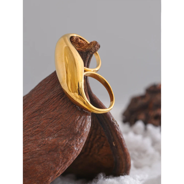 Double Finger Geometric Ring